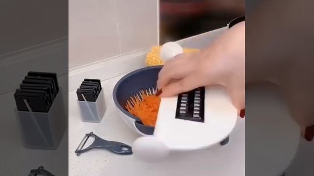 Magic Rotate The Vegetable Cutter With Drain Basket Multi functional Kitchen Veggie Fruit Shredder смотреть онлайн