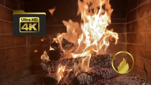 🔥 Завораживающий танец пламени: магия потрескивающего огня в 4К