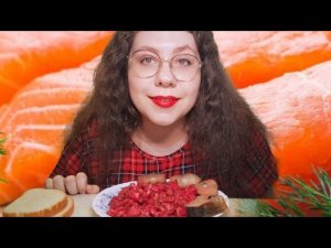 Мукбанг Красная рыба копченная, Винегрет
