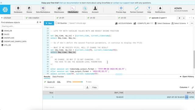 #2 | Date & Time Context Functions | Snowflake SQL Tutorial смотреть онлайн