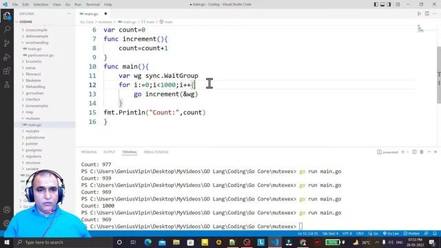Golang Tutorials -49- Golang Concurrency Synchronization using Mutex | Golang Sync Mutex смотреть онлайн