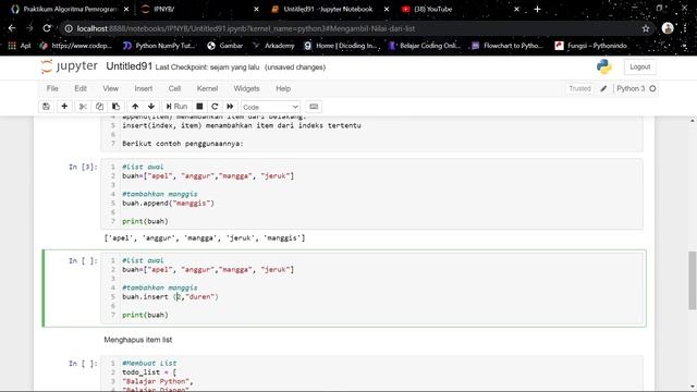 PRAKTIKUM 8 | ARRAY/LIST PYTHON смотреть онлайн