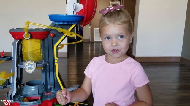 Kin Tin and The Paw Patrol Mighty Pups To The Rescue! Lookout Tower Pretend Play смотреть онлайн
