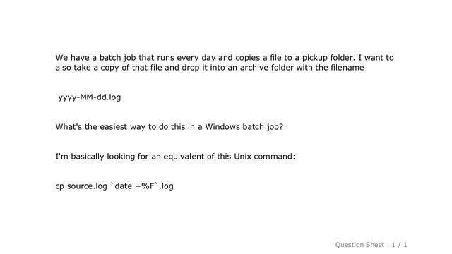 Windows : Creating a file name as a timestamp in a batch job смотреть онлайн