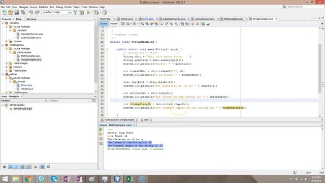 String methods in Java indexOf charAt trim length isEmpty смотреть онлайн