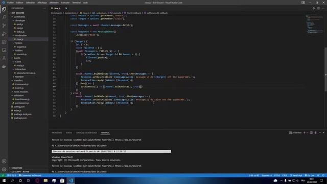 Créer un bot discord en 2022 avec JS V13 [OLD] || #8.1 Edit de la commande Clear смотреть онлайн