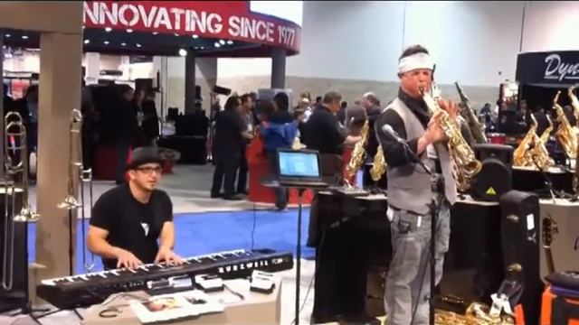 Kyle Wolverton playing Antigua Winds Soprano Saxophone at NAMM 2012 смотреть онлайн