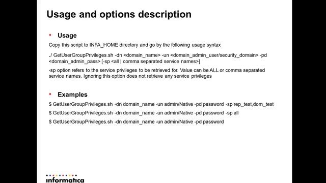 Informatica - Generate User Groups Report смотреть онлайн