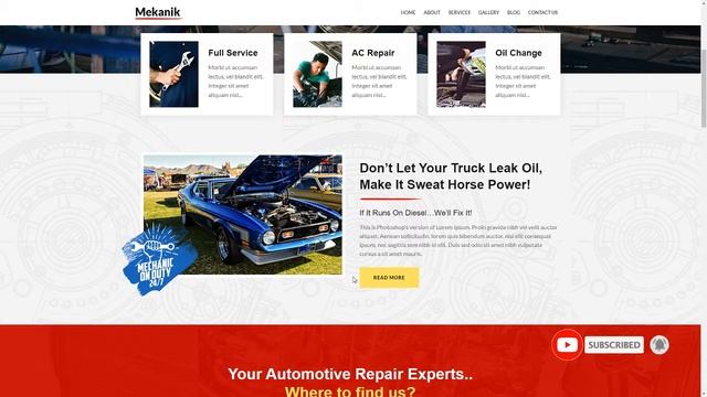 Mekanik - Car Mechanic WordPress Theme смотреть онлайн