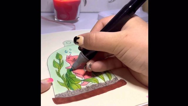 Рисую морское животное в баночке🪼🫶🏼🩵/I draw a sea animal in a jar🩵🪼🫶🏼 смотреть онлайн