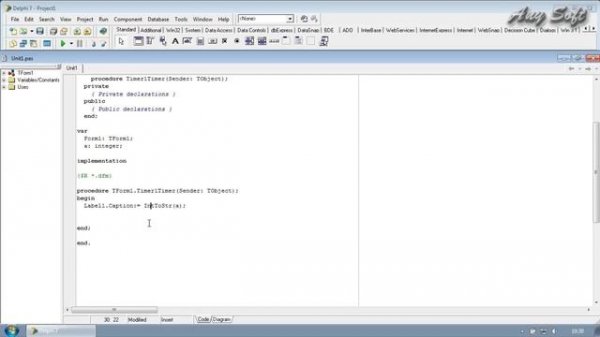 Делфи урок. Создаем таймер (timer)
