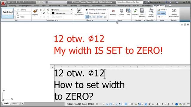 AutoCAD 2015 Szerokość Tekstu Wielowierszowego смотреть онлайн