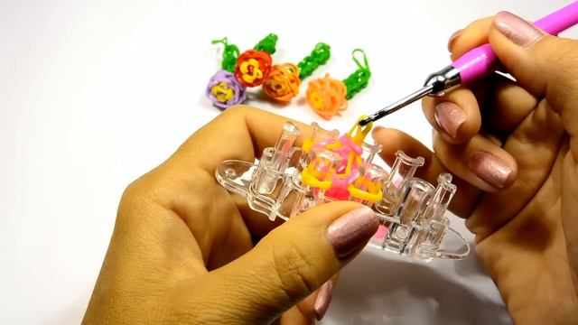 Роза из резинок Rainbow Loom Rose смотреть онлайн