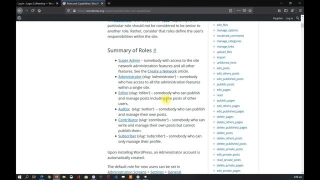 005 - WordPress Dashboard and User Roles смотреть онлайн