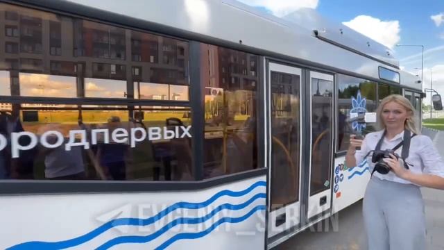 Владислав Шапша прокатился на новом обнинском автобусе смотреть онлайн