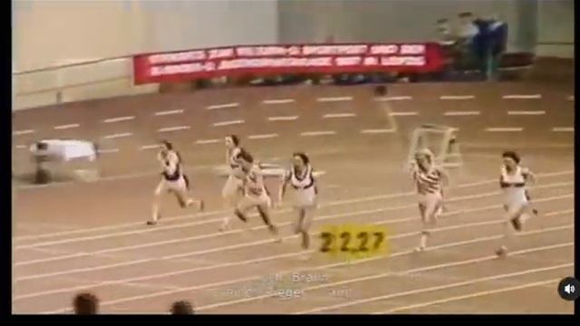Marita Koch Set a 60m World Record 7.04 ( third 60m World Record ) 1985. смотреть онлайн