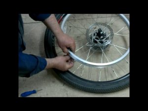 Установка ведомого шкива на спицы
