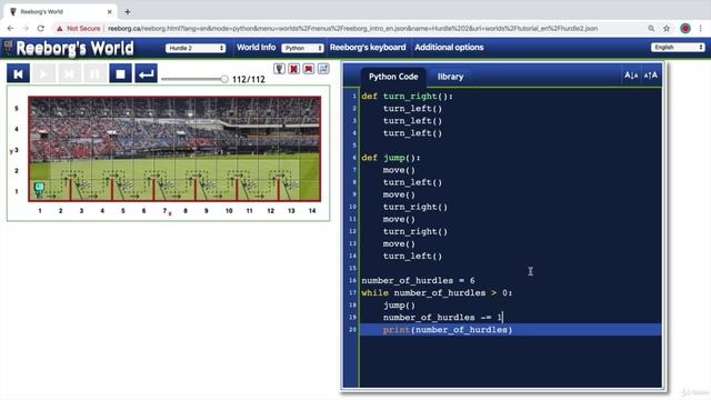 Day 6 - Python Functions & Karel - 5 While Loops смотреть онлайн
