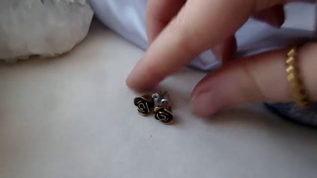 Серьги-гвоздики "Розочки". смотреть онлайн