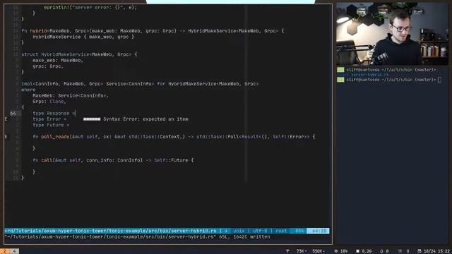 Learning Rust! ? Axum Hyper Tonic Tower Part 2 смотреть онлайн