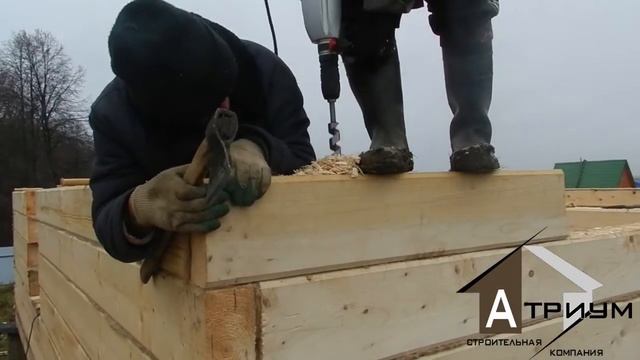 Установка нагелей