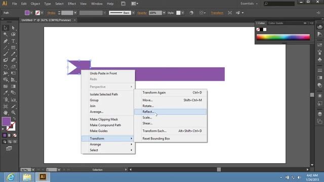 How to Draw Ribbon in Adobe Illustrator CS6 смотреть онлайн