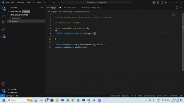Javascript | Reverse a string #strings #reverse #javascript