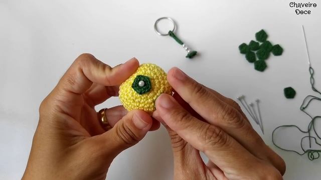 Chaveiro De Croche Bola De Futebol ⚽