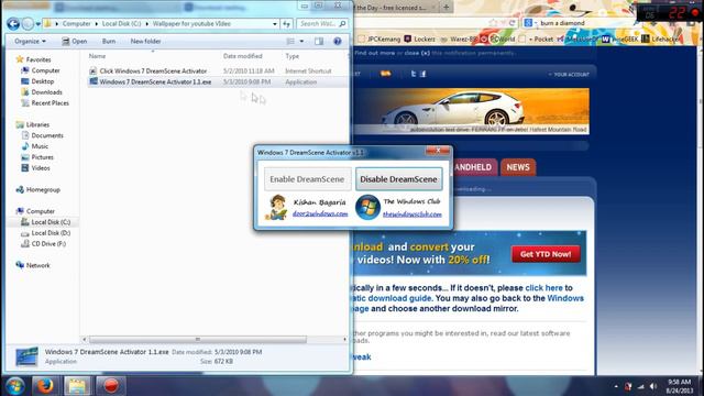 Tutorial: Make a Video into Desktop Wallpaper [WINDOWS 7] (Dreamscene) смотреть онлайн