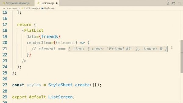 Rendering Flat List in React Native Tutorial 2020 Tutorial 12