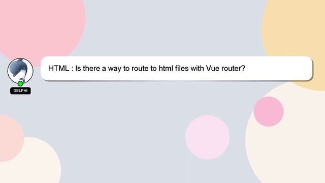 HTML : Is there a way to route to html files with Vue router? смотреть онлайн