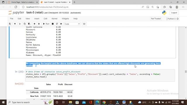 TASK-3 : Exploratory Data Analysis - Retail #task3 #gripmay22 #Python смотреть онлайн