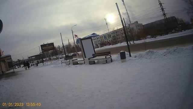 Видео за 01.01.2023 года Еду в сторону пятого микрайона вид камеры передней смотреть онлайн