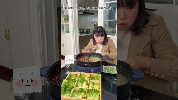 Funny couple eating shMy husband even robs the children of their food, so I punish him with mustard