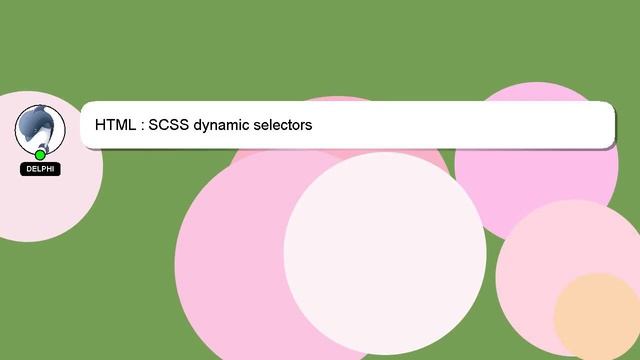 HTML : SCSS dynamic selectors смотреть онлайн