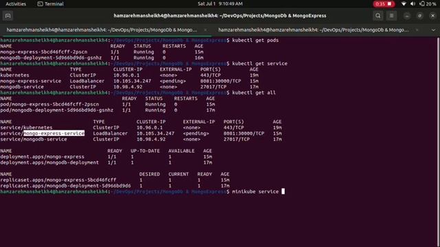 Deployed MongoDB and Mongo Express on Minikube cluster (Devops) смотреть онлайн