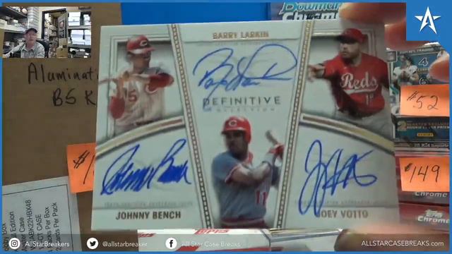 Aaron Judge Auto, Johnny Bench, Barry Larkin, Joey Votto Trios - 2022 Topps Definitive Box Break! смотреть онлайн