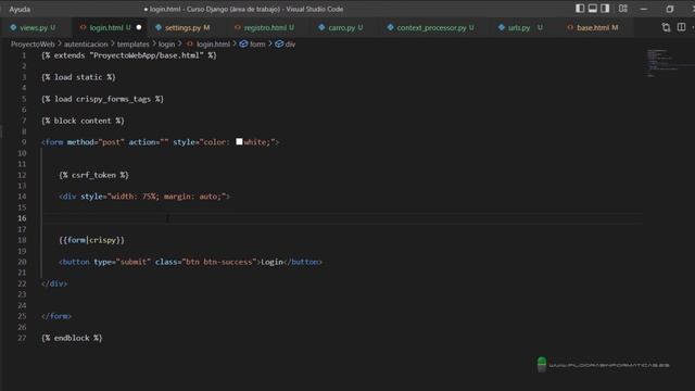 Curso Django: Proyecto completo XXX. Mensajes de error. Vídeo 65 смотреть онлайн