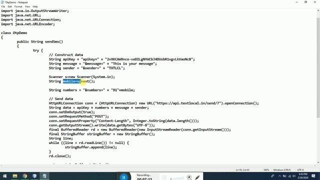 Generate OTP using Java API смотреть онлайн