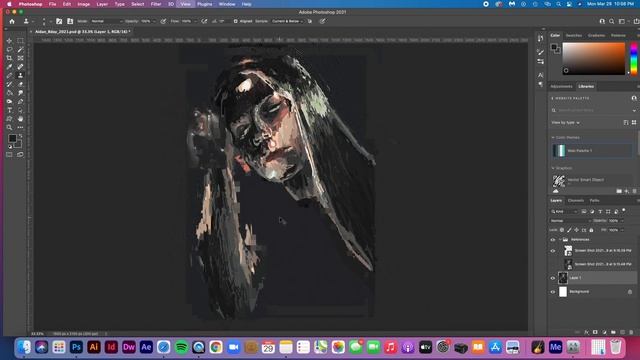 Transforming a Selfie into an Impressionist Masterpiece with only a MOUSE (Photoshop) смотреть онлайн