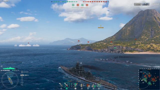 World of Warships - Линкор «Гнейзенау» - VII уровень #5 смотреть онлайн