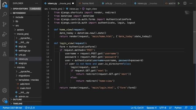 How to login by user type and logout in Django смотреть онлайн