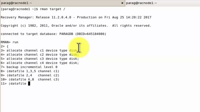 How to perform Rman backup with Parallism command. /Step by step/* смотреть онлайн