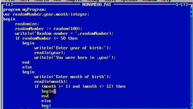 Turbo Pascal Programming  #23 Random Number