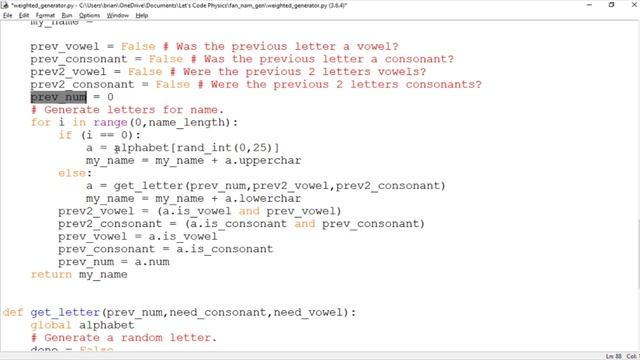 Fantasy Name Generator with Machine Learning - 2. Weighted Name Generator смотреть онлайн