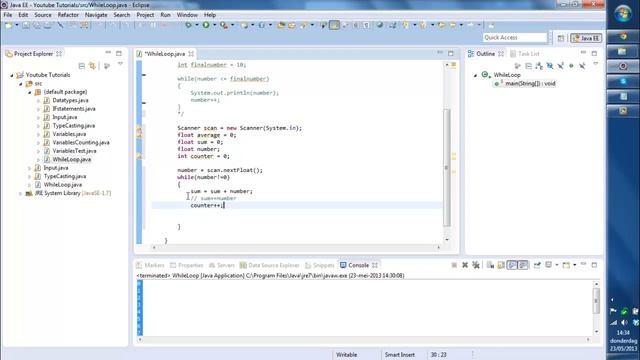 Java Programming tutorial 9 - While loop смотреть онлайн