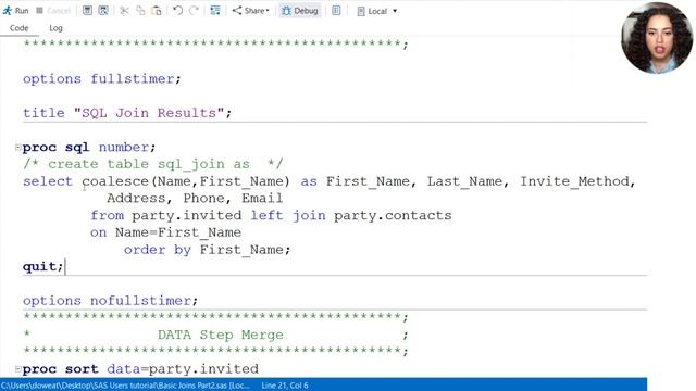 SAS Tutorial | Combining Data in SAS: DATA Step Versus SQL смотреть онлайн