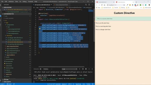 Custom Directive & ElementRef in Angular Alert Box смотреть онлайн