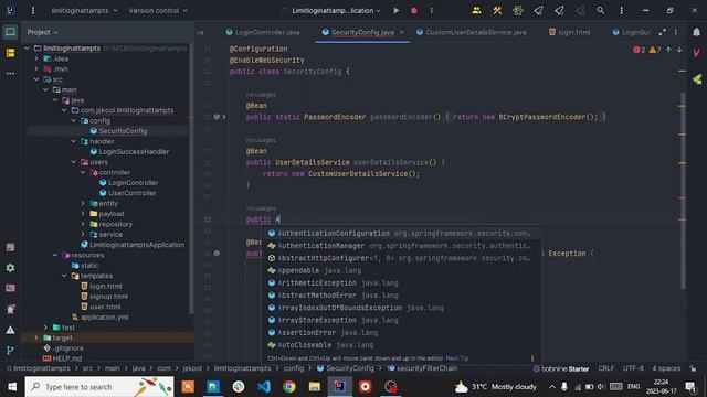 Part-3 Limit Login Attempts (Created Login Process and Templates) with spring boot #springboot #jav смотреть онлайн