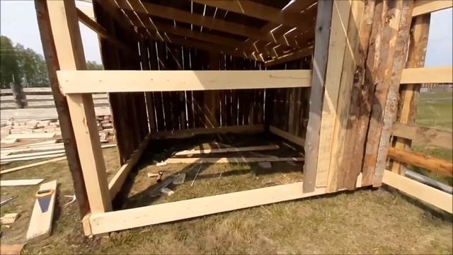 Хозблок за 4 т.р из горбыля своими руками смотреть онлайн